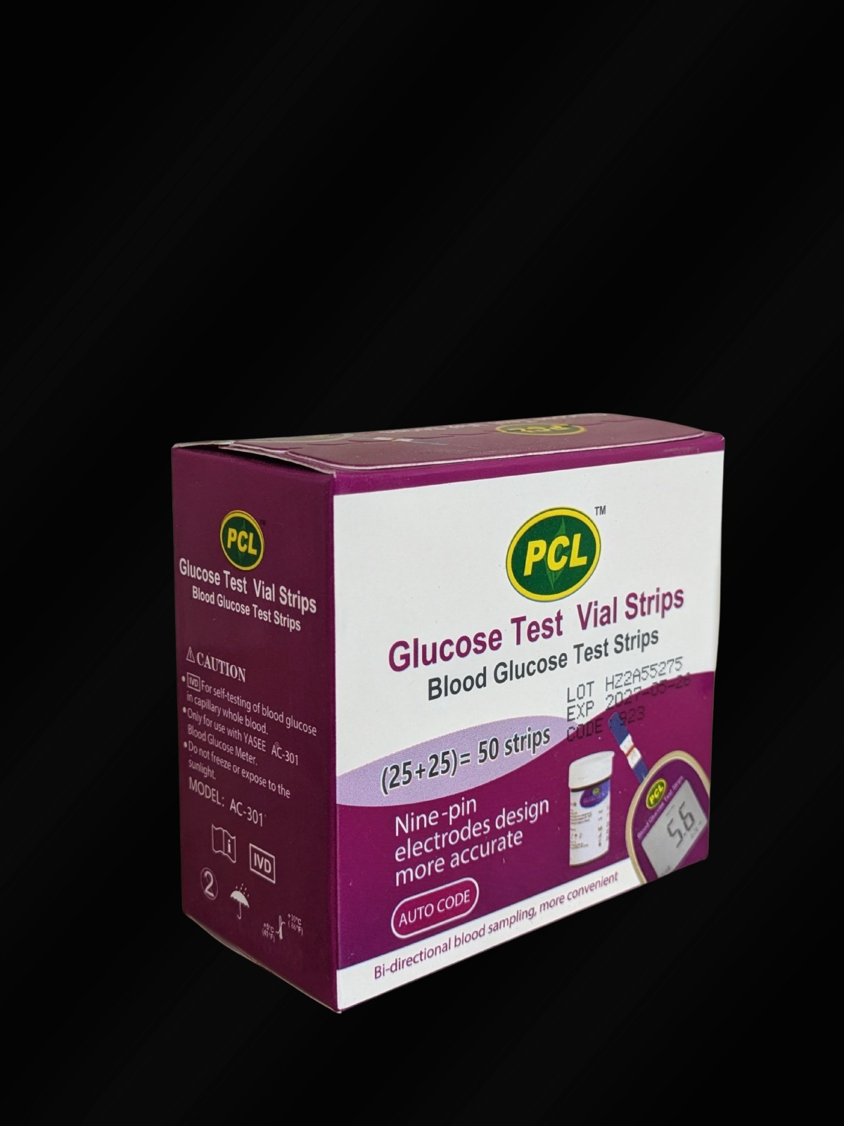 Glucose Test Vial Strips (Model AC-301)