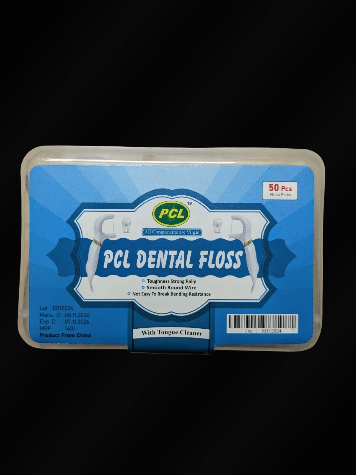 Dental Floss With Tongue Cleaner – 50 Floss Picks